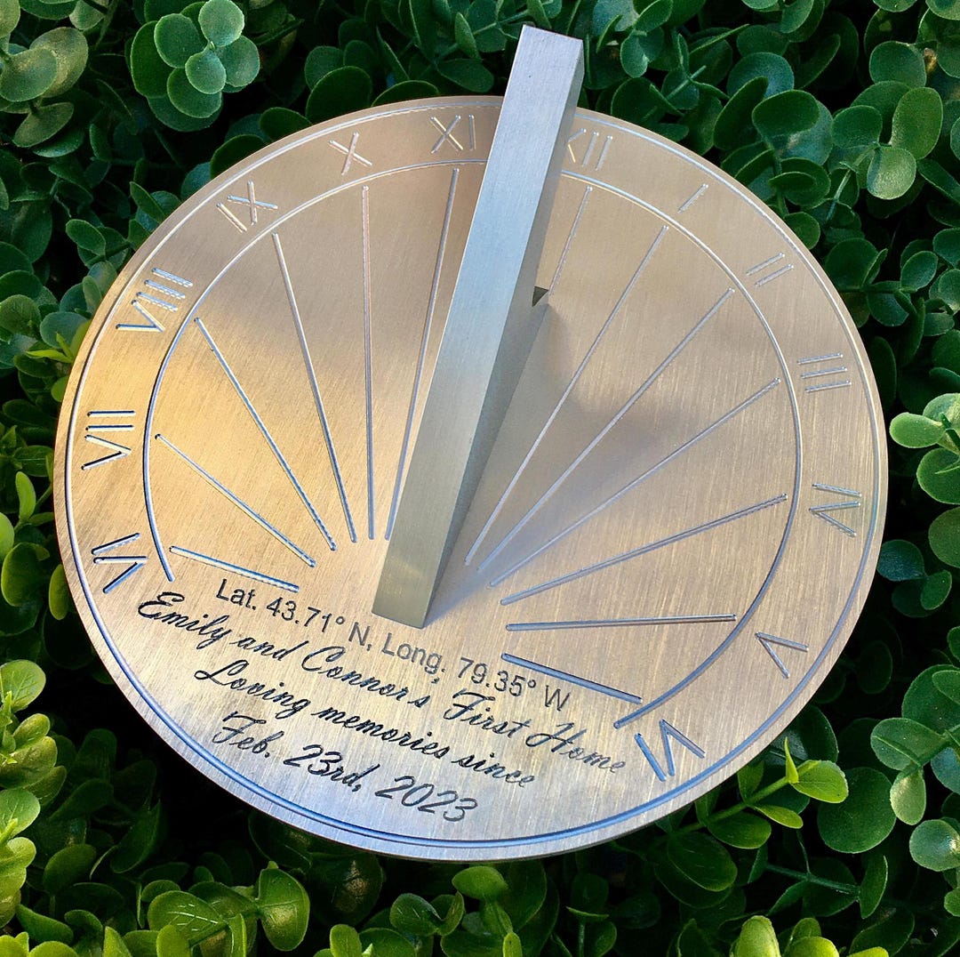 Reloj de sol circular personalizado para inauguración de la Diseño  preciso para su Regalo personalizado para su nueva 