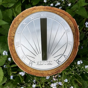 Custom 25th Wedding Anniversary Engraved Sundial Gift for: Parents, Grandparents, Couples, For Him or Her, Silver Anniversary image 9
