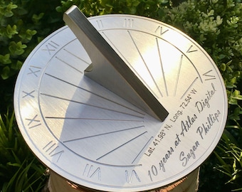 Personalized Employee Appreciation Gift Sundial, Corporate Gifts for Employees, Employee Thank You Gifts Sundial Recognition Plaque