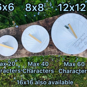 Custom Engraved Unique Sundial Circular, Precision Calibrated for your Location, Gift for: Anniversary, Retirement, Special B-day, Garden image 4