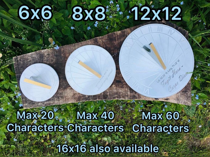 Custom Engraved Unique Sundial Circular, Precision Calibrated for your Location, Gift for: Anniversary, Retirement, Special B-day, Garden image 4