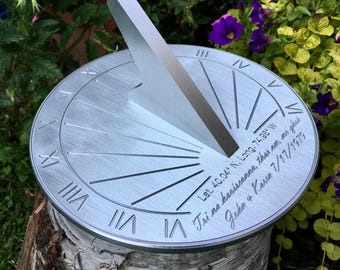 Custom 40th Wedding Anniversary Engraved Sundial Gift for: Parents, Grandparents, Couples, For Him or Her, Ruby Anniversary