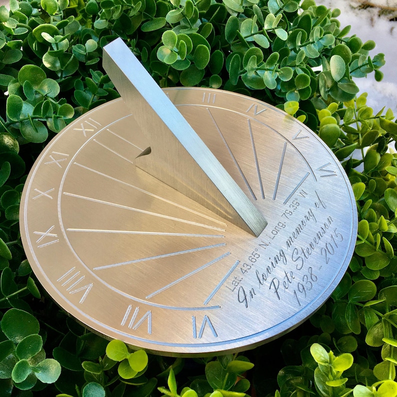 Sundial Inscription Notes Loss of Loved One Custom Engraved Sundial, Memorial Plaque, in Loving ...