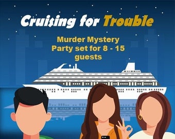 Teen Non-Murder Mystery Game "Cruising for Trouble" | 8-15 players | PDF version