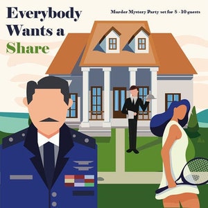 Murder mystery game &quot;Everybody Wants a Share&quot; | 8-10 players | PDF version
