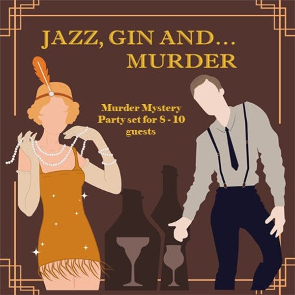 Murder mystery game "Jazz, Gin and... Murder" | 8-10 players | PDF version