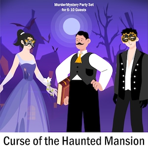 Murder mystery game &quot;Curse of the Haunted Mansion&quot; | 6-10 players | PDF version