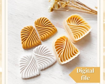 Organic Polymer Clay Earring Cutter STL File (Digital Download)