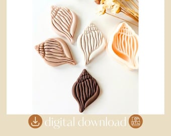 Snail Shell Clay Cutter STL – Jewelry Making Polymer Clay Mold (Digital Download)