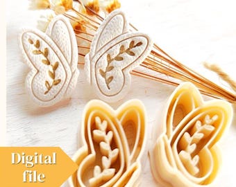 Butterfly Polymer Clay Earring Cutter STL File (Digital Download)