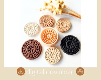 Mandala Earring Cutter STL File: Polymer Clay Jewelry (Digital Download)