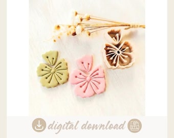 Floral Polymer Clay Earring Cutter STL File (Digital Download)