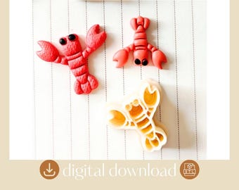 LOBSTER Clay Cutter STL File: Jewelry Making (Digital Download)