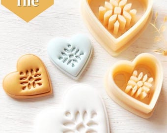 Heart Polymer Clay Earring Cutter STL File for 3D Printer (Digital Download)