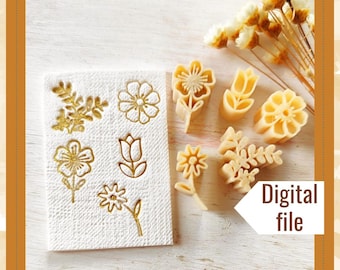 Flower Stamp STL File: Polymer Clay Earring Cutter (Digital Download)