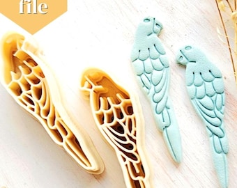 Parrot Earring Cutter STL File: Polymer Clay Jewelry (Digital Download)