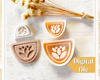 Polymer Clay Earring Cutters: Floral STL File for 3D Printer (Digital Download)