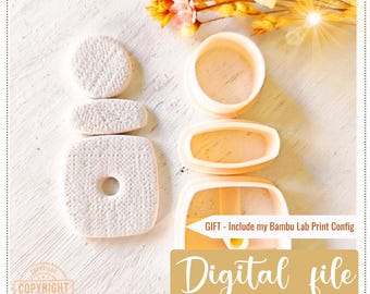 Geometric Polymer Clay Earring Cutters STL File (Digital Download)