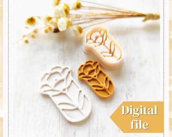Flower Stamp STL File: Polymer Clay Earring Cutter (Digital Download)