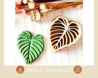 Leaf Earring Cutter STL File: Polymer Clay Jewelry (Digital Download)