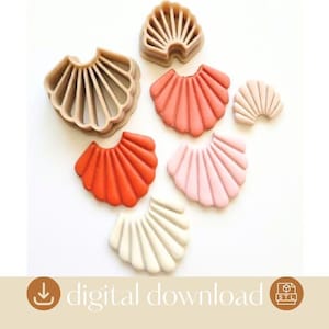 Shell Polymer Clay Cutter STL File: Jewelry Making (Digital Download)