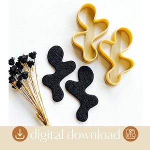 Organic Polymer Clay Earring Cutter STL File: 3D Printer Download