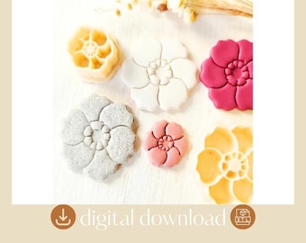 Flower Earring Cutter STL File: Polymer Clay Jewelry (Digital Download)