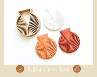 Boho Cutter - Cortadores de pendientes de arcilla polimérica (archivo STL, descarga digital)