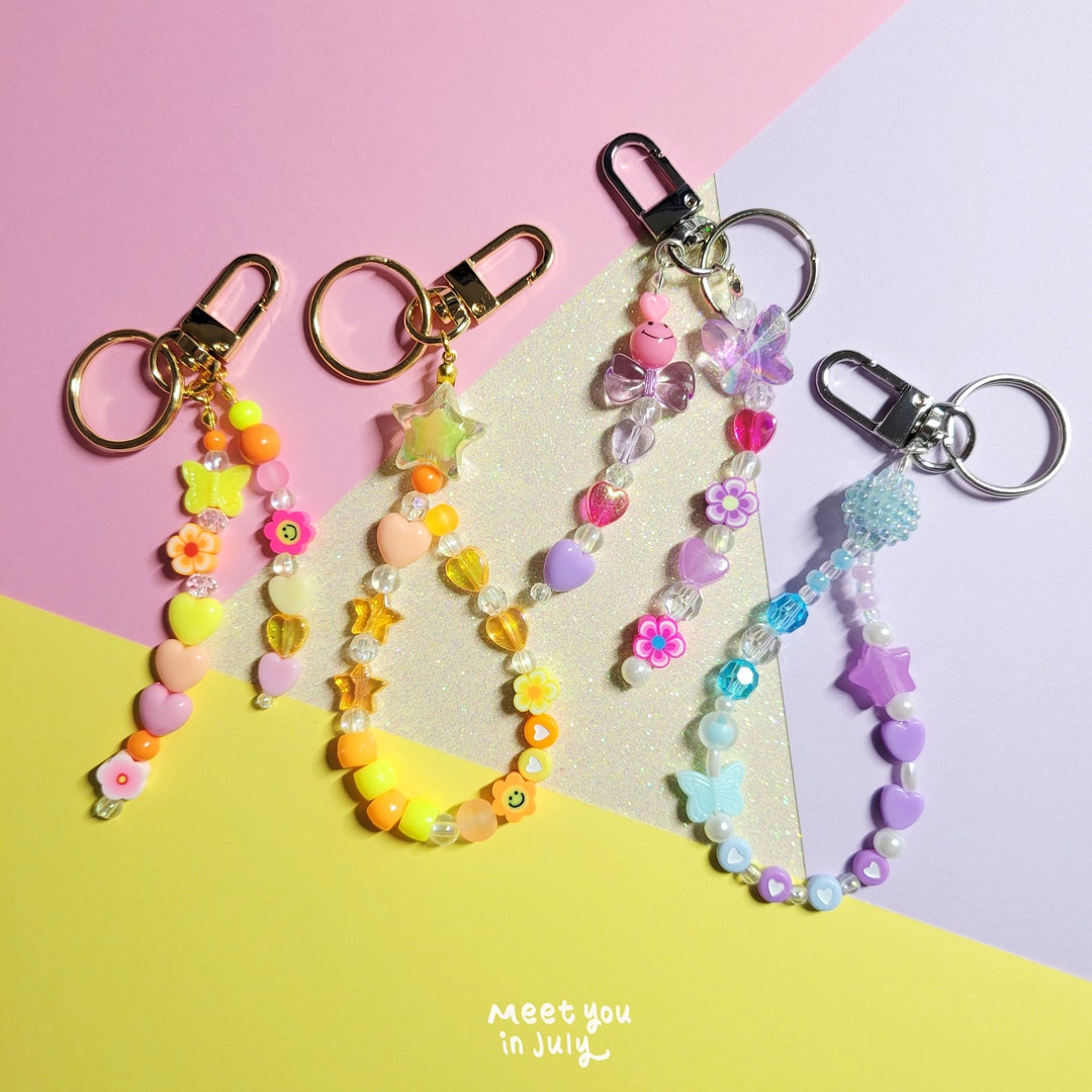 Beaded Keychain Y2K Keychain Cute Cool Keychains 90s Keychain Etsy