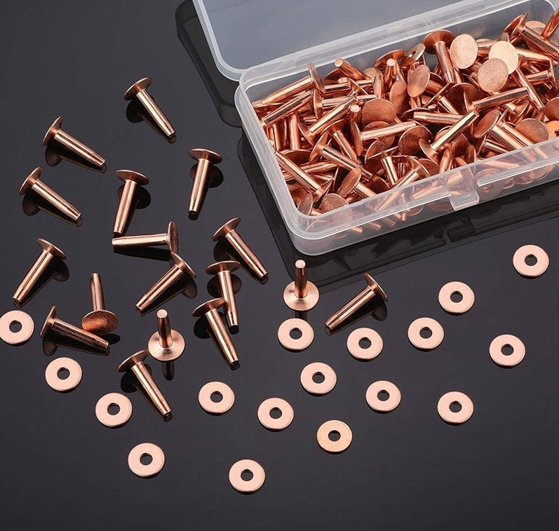 Copper Rivets Burrs Setter Stainless Steel 2 In 1 Copper Rivet Fastener  Setting Tool For Leather Rivet Installing