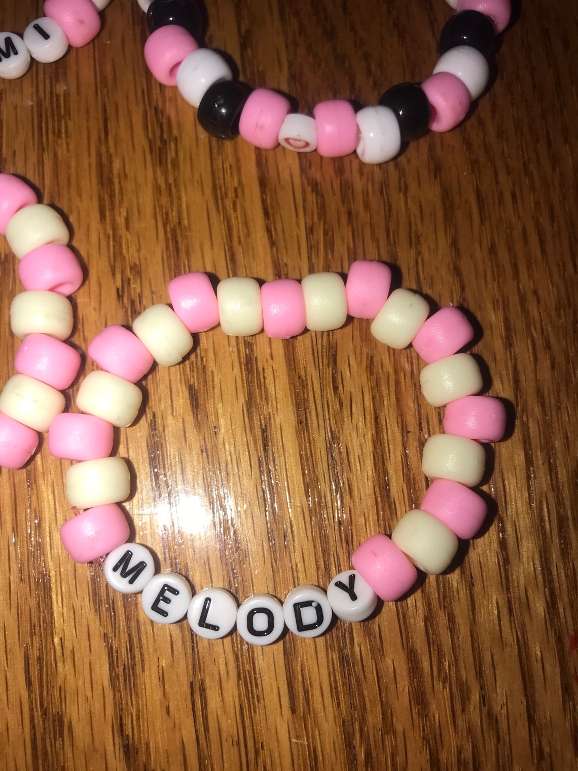 Kuromi and My Melody matching Kandi Bracelet set Etsy