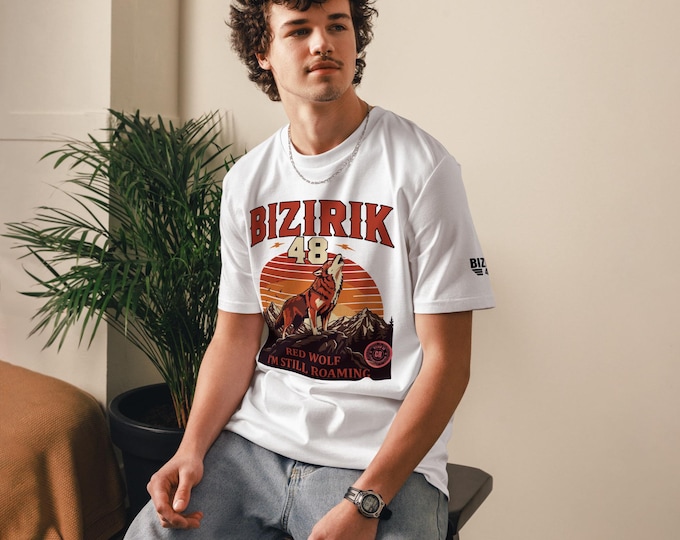Red Wolf Organic Cotton T-Shirt, Endangered Species Graphic Tee, BIZIRIK 48