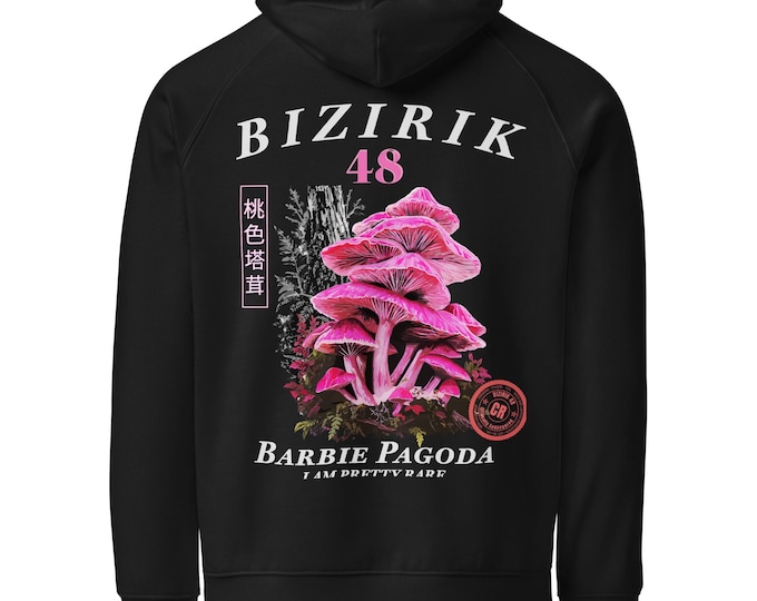 Barbie Pagoda Fungus Raglan Hoodie, Organic Cotton, BIZIRIK 48