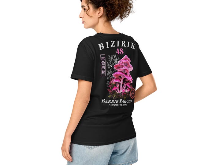 Barbie Pagoda Fungus Organic T-Shirt, Rare Fungus Graphic Tee, BIZIRIK 48