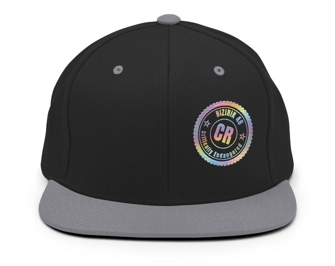 CR Snapback Hat, Critically Endangered Graphic Cap, Streetwear Hat, BIZIRIK 48