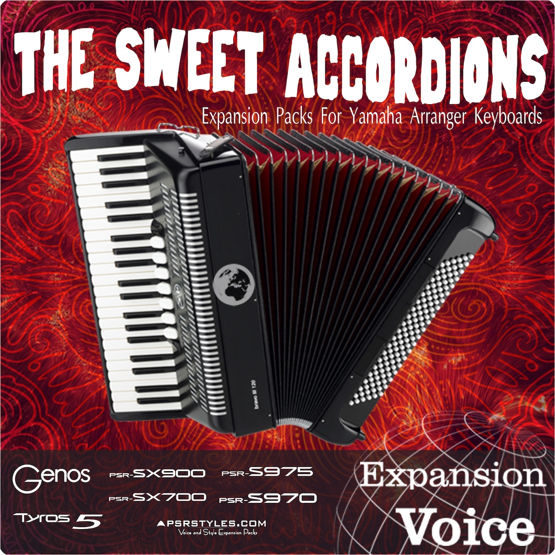 The Sweet Accordions Expansion Pack For Yamaha Genos PSR SX900 Etsy