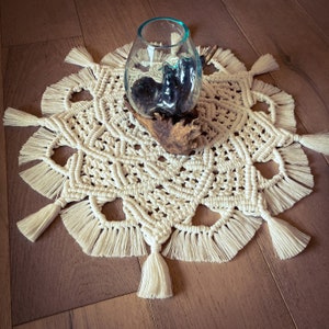 Macrame Table Centerpiece, Handmade - Trendy Neutral Colors