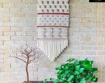 Scandinavian Modern Macrame Wall Hanging, Customizable