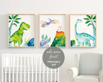 Dinosaur Nursery Art | Etsy