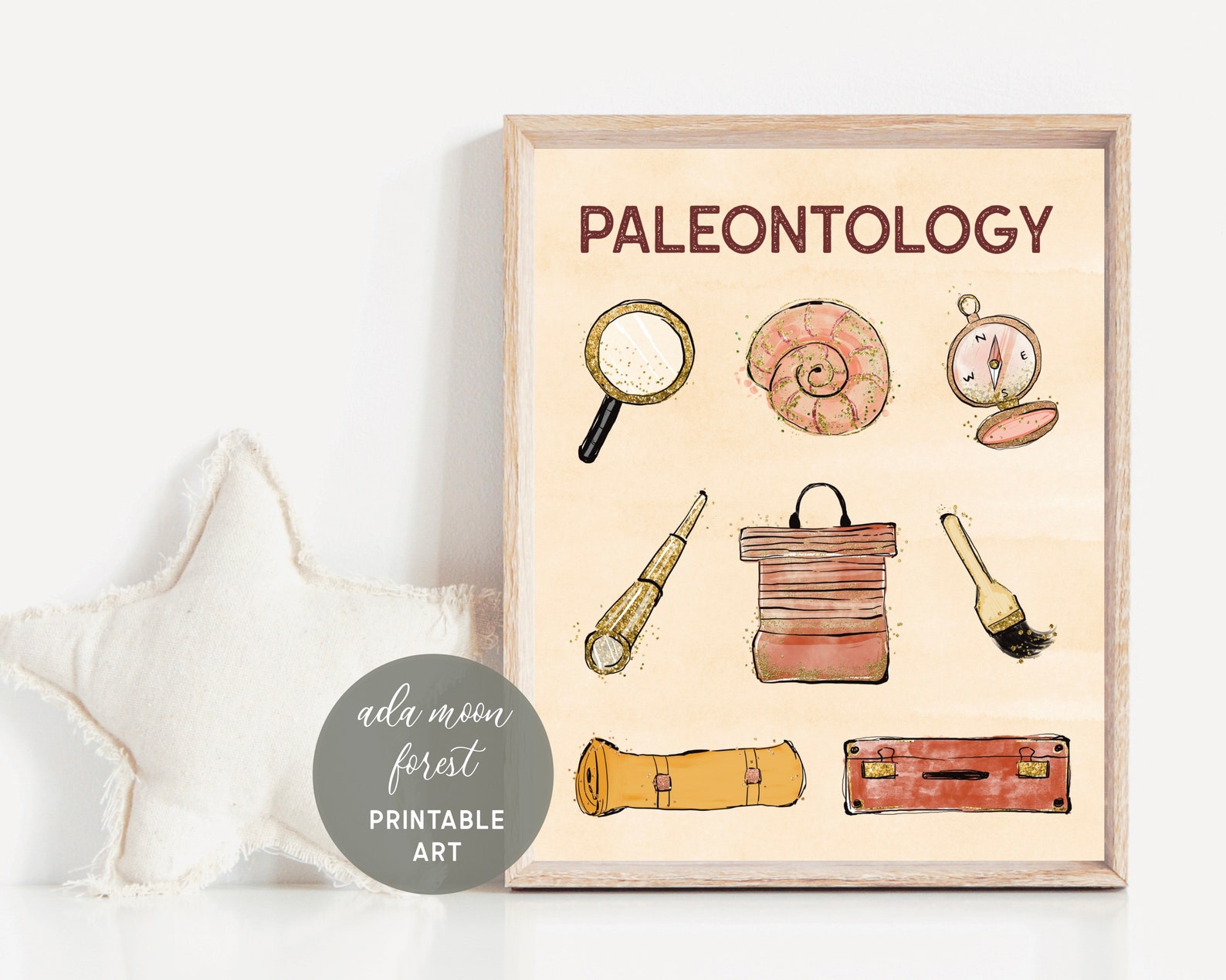 DIGITAL Paleontologist Set of 3 / Paleontologist Print / Etsy