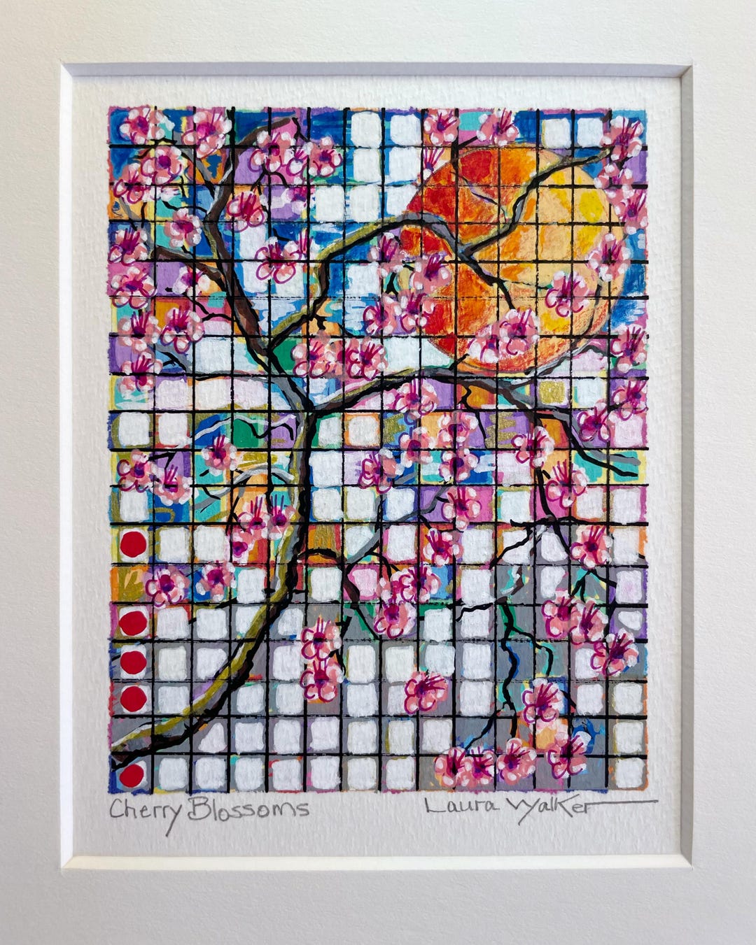Small Original Abstract Painting | Framed Colorful Wall Art | Modern ...