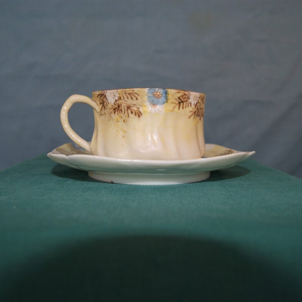 Vintage set of demi tasse, cup and saucer, hand painted. Mint condition