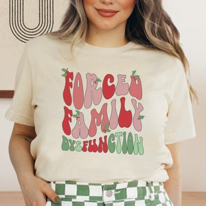 Forced Family Dysfunction PNG, Retro Christmas Digital Download