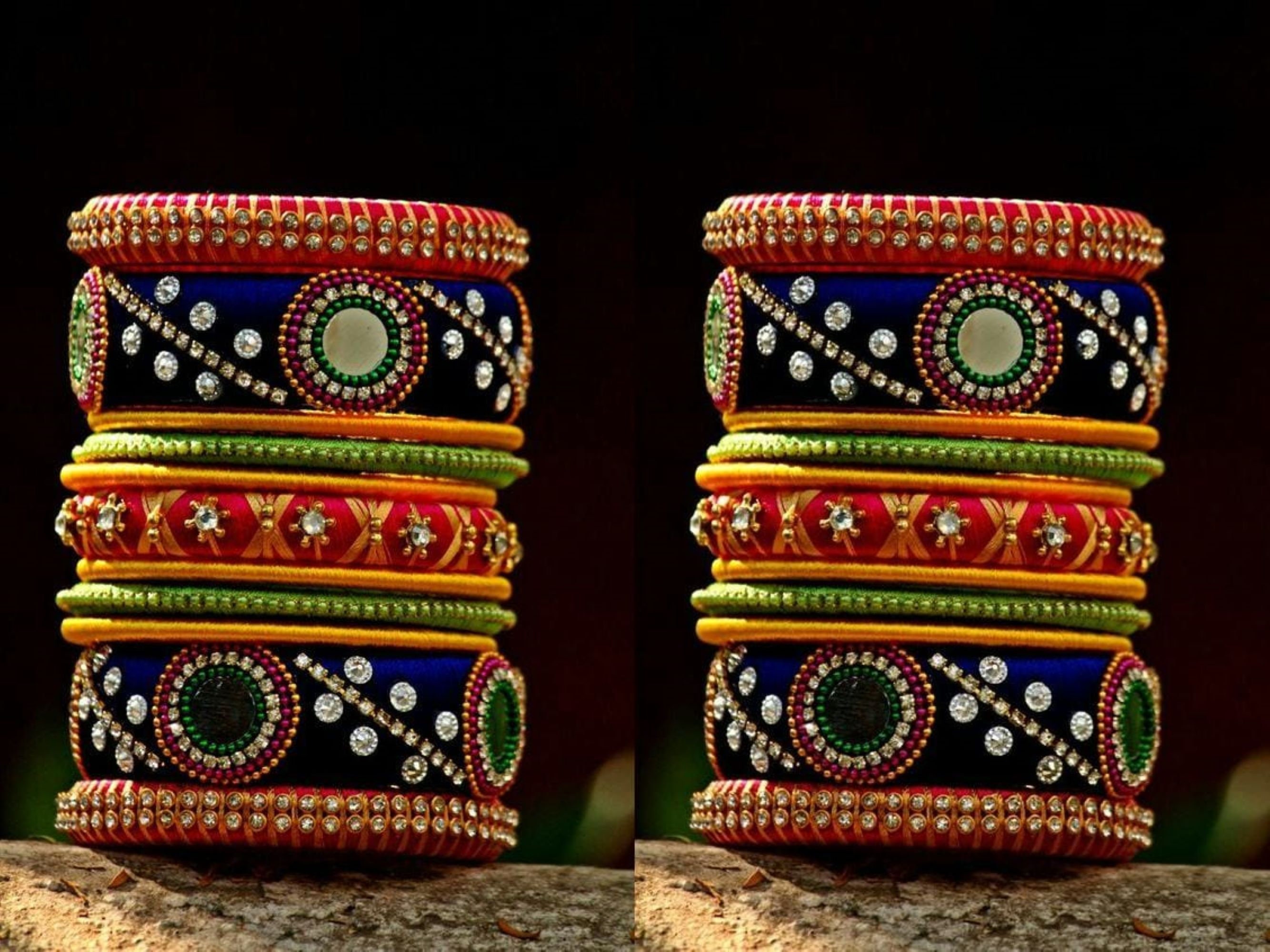 Bridal thread bangles designs deals