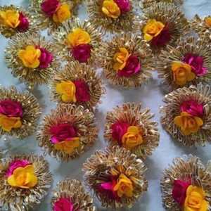 20 Pecs. Ring for Haldi mehendi sangeet,Mayun ceremony Bridal Wedding Haldi Floral Jewelry Bridesmaids Gift Free Size Color Can Customized