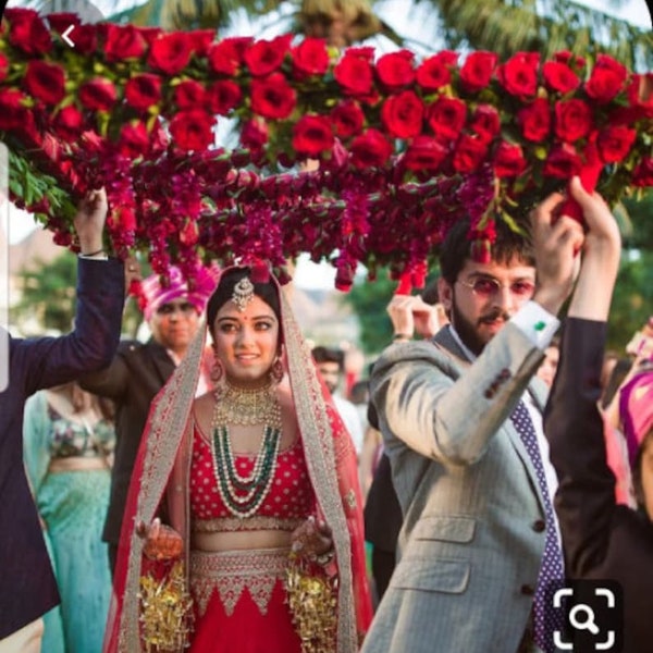 Bridal Entry With Phoolon ki Chaada ,Phoolon ki chaadar designs, Color Can Be Customized, bridal entry inspiration, Indian bridal Entry