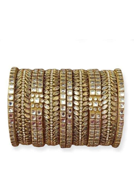 Gold colour silk thread bangles discount