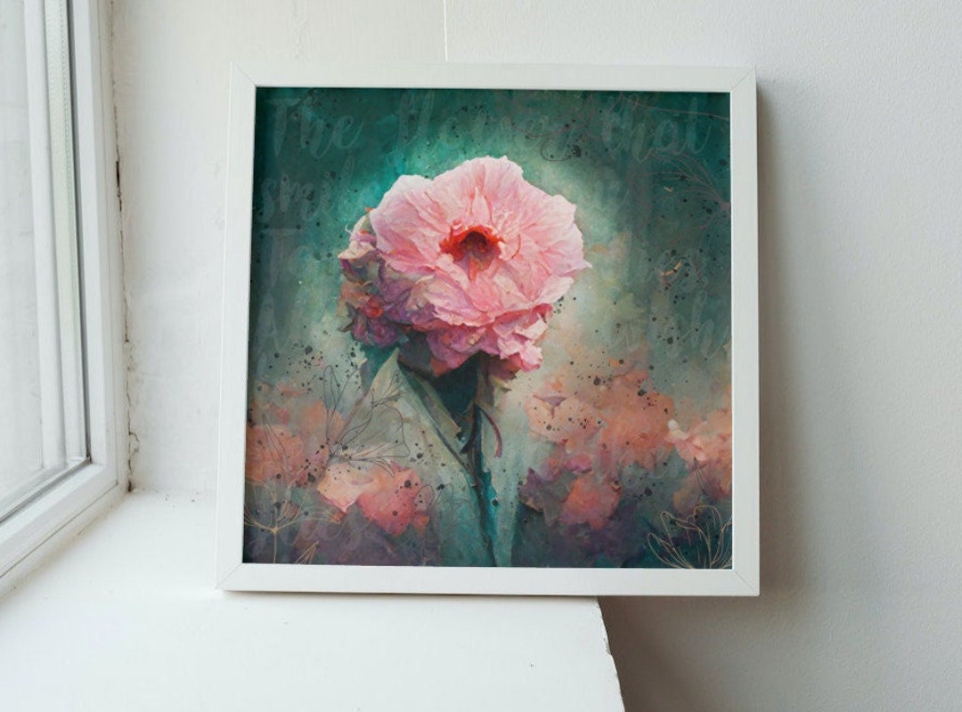 Printable Pink Rose Watercolor Digital Wall Art - DIGITAL DOWNLOAD - Etsy