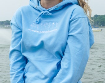 plain light blue sweatshirt