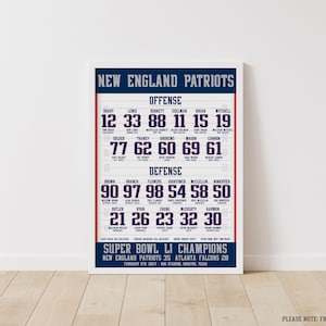 New England Patriots Super Bowl LI Poster